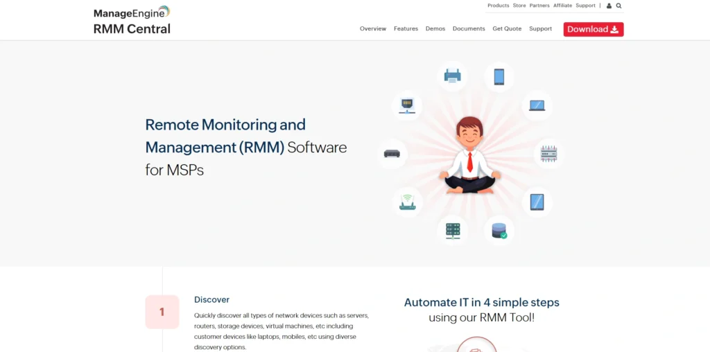 RMM Software for MSPs-ManageEngine RMM Central