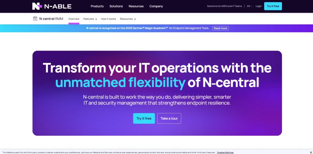 RMM Software for MSPs-N-able N-central