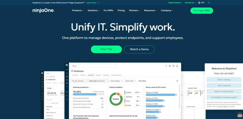 RMM Software for MSPs-NinjaOne