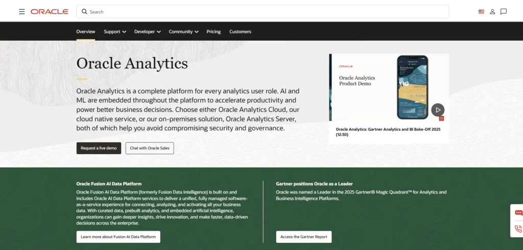 Data Analytics Software-Oracle
