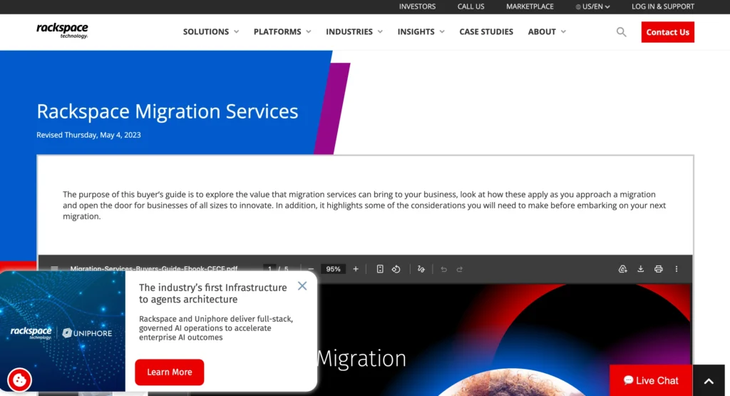 Rackspace Migration Services - Best Cloud Migration Tool