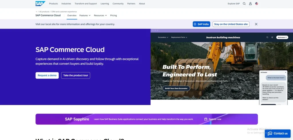 SEO Ecommerce Platforms-SAP Commerce Cloud