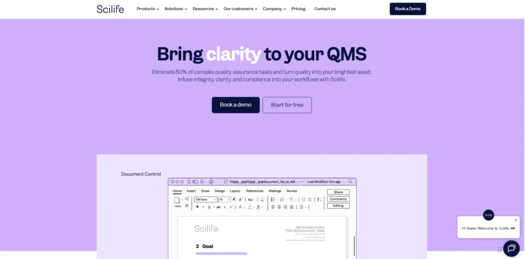 Quality Management Software - Scilife