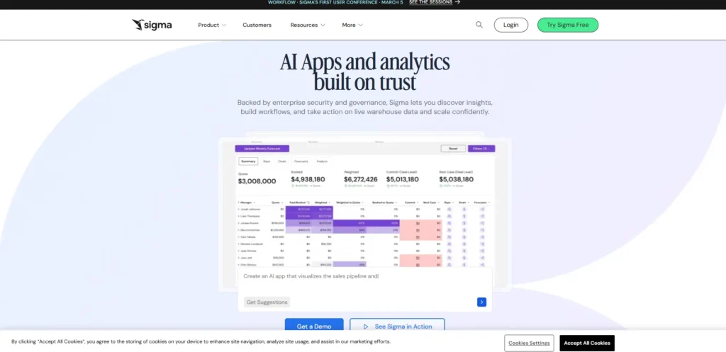 Data Analytics Software-Sigma Computing 