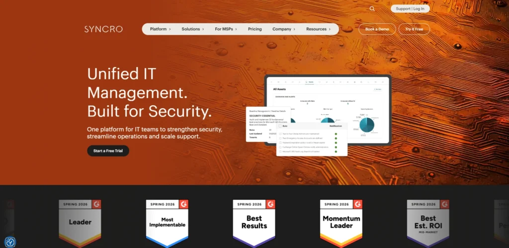 RMM Software for MSPs- Syncro