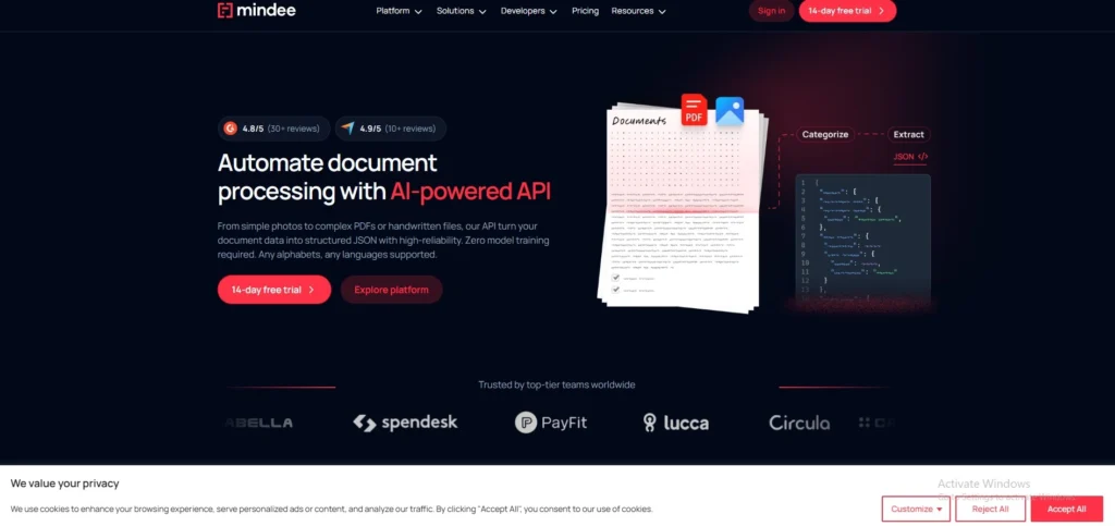 invoice scanning software-Mindee