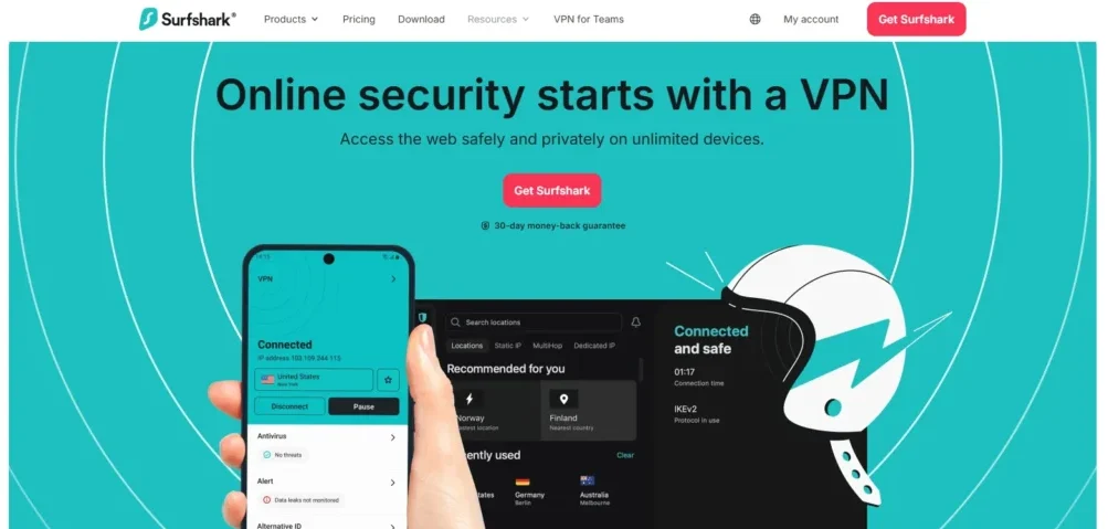 VPN for CapCut - Surfshark