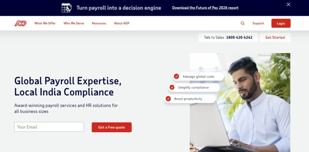 HR Companies in India - ADP India