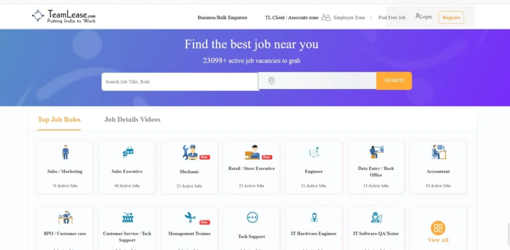 HR Companies in India - TeamLease Services (Payroll & NETAP division)
