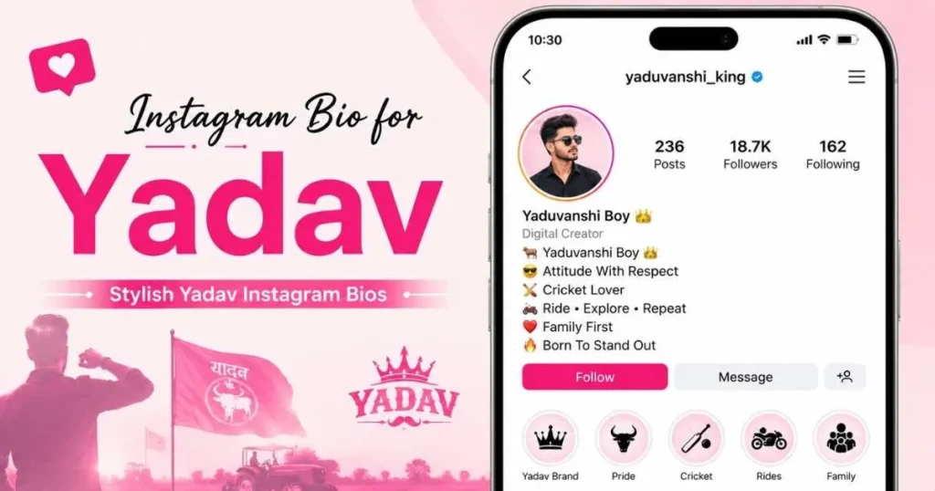 Instagram Bio for Yadav