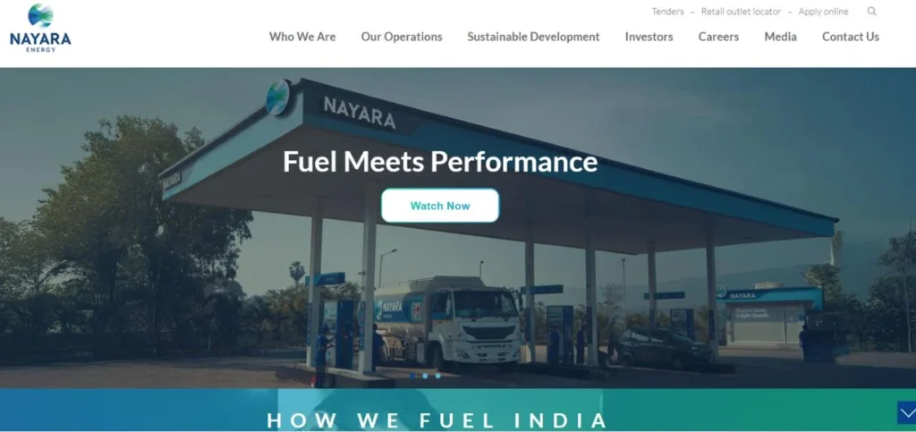 Petrol Pump Franchise In India - Nayara Energy