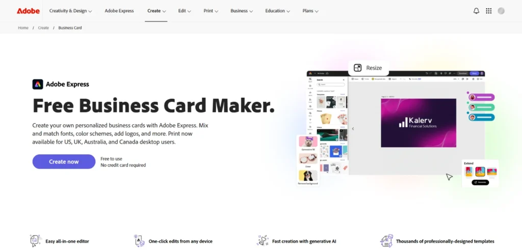 Free Business Card Maker - Adobe Express