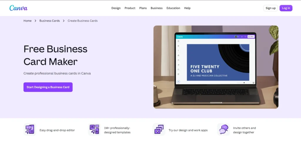 Free Business Card Maker - canva