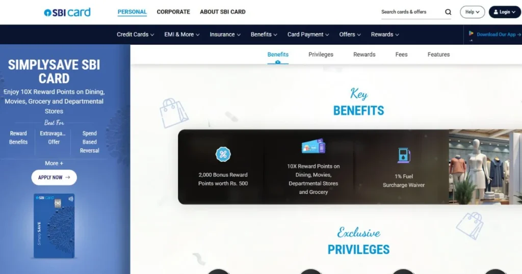 Best UPI Credit Card - SimplySAVE UPI SBI Card