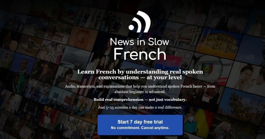 French Learning Apps - News in Slow French