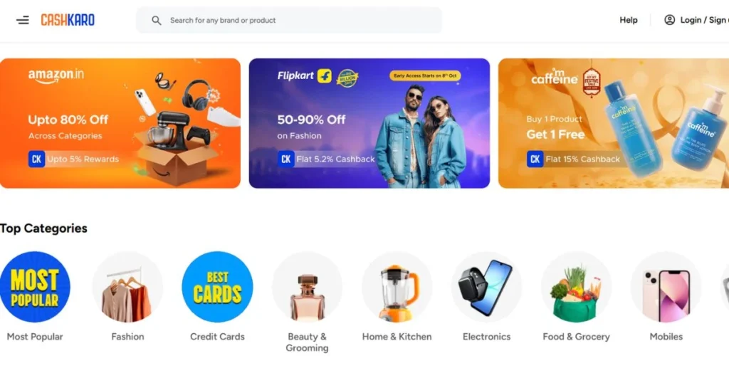 Refer and Earn Apps - CashKaro