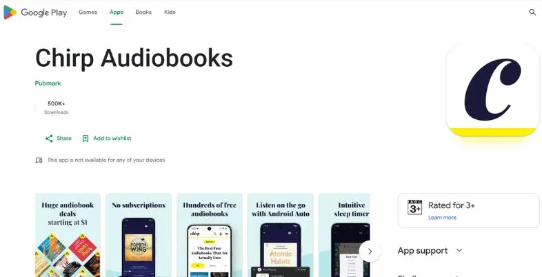 Best Audiobook Apps - Chirp Audiobooks