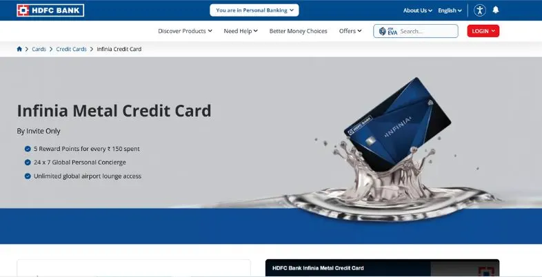 Best Rewards Credit Card - HDFC Bank Infinia Credit Card