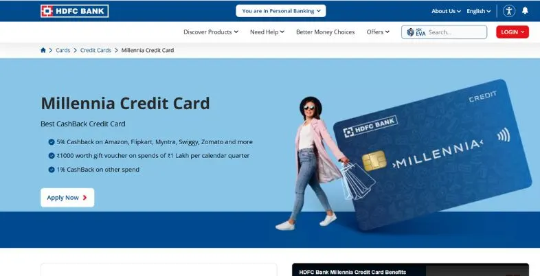 Best Rewards Credit Card - HDFC Bank Millennia Credit Card