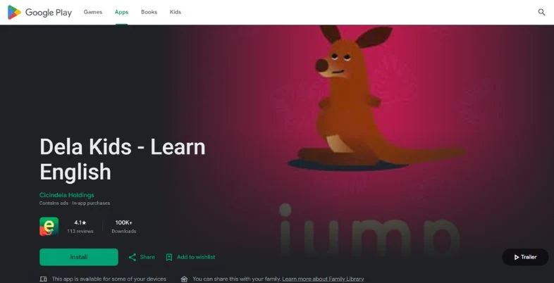English Learning App for Kids - Dela Kids