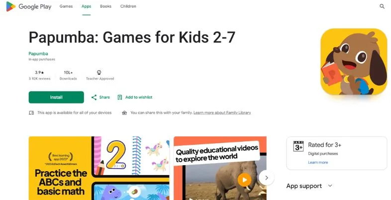 English Learning App for Kids - Papumba