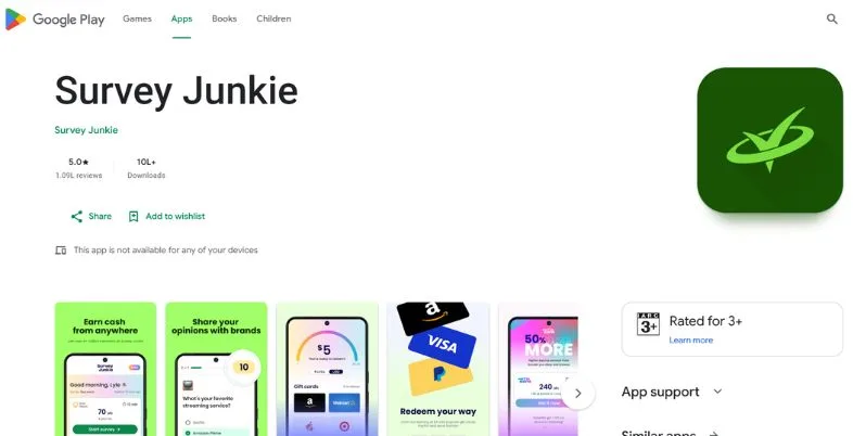 Free Money Apps - Survey Junkie