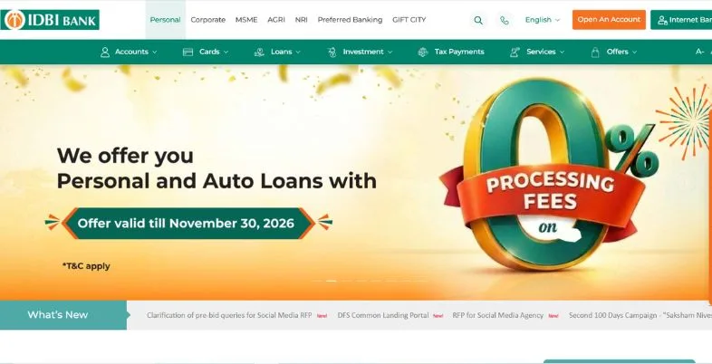 Private Banks in India - IDBI Bank