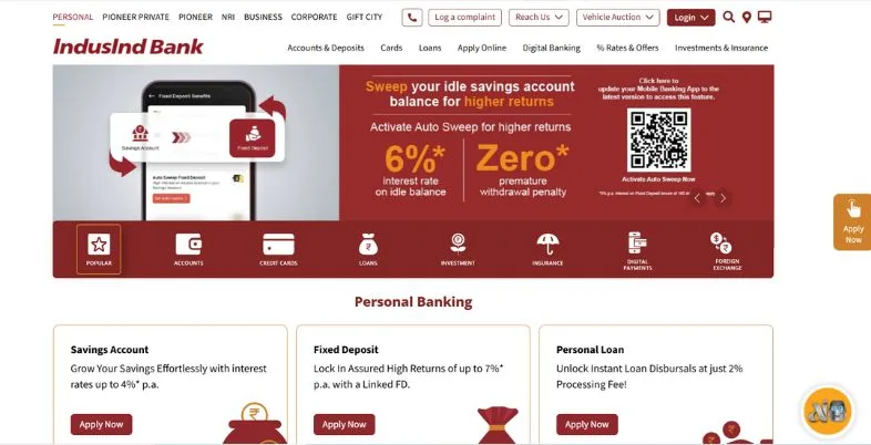Private Banks in India - IndusInd Bank