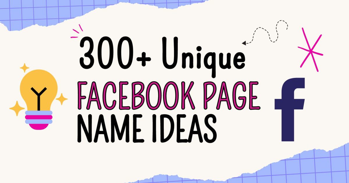 Facebook page name ideas