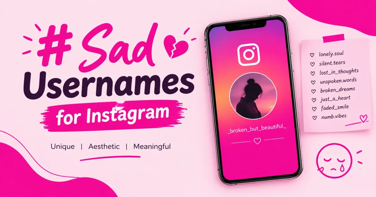 Sad Usernames for Instagram
