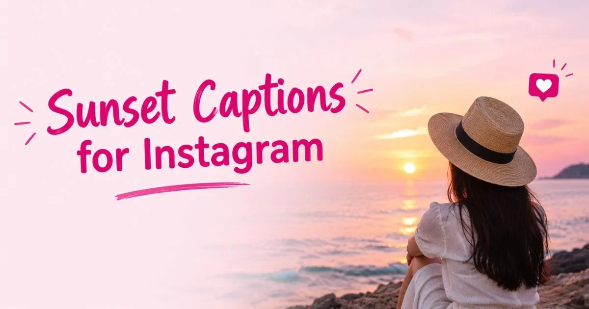 Sunset Captions for Instagram